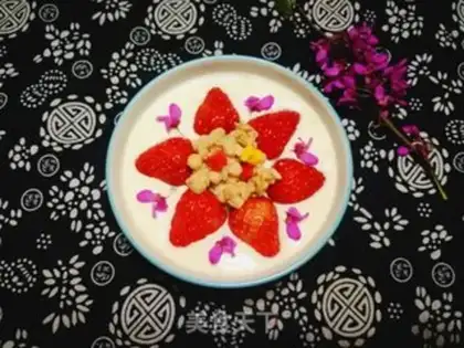 Make Strawberry cereal yogurt bowl step 6
