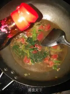 Make Spinach tomato egg soup step 10