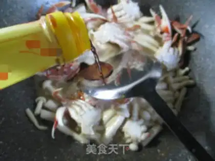 Make Seafood mushrooms and crabs step 5