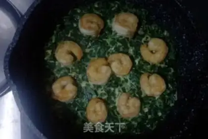 Make Shrimp fried eggs step 9
