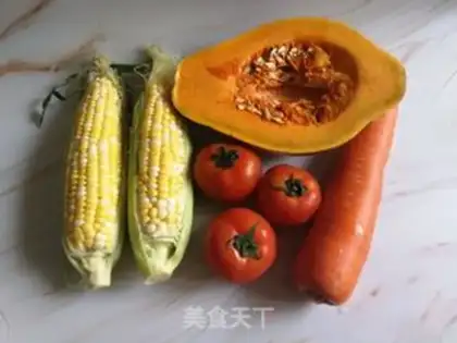 Make Pumpkin rice tomato soup step 0