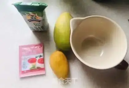 Make Sand dog mango pudding step 0