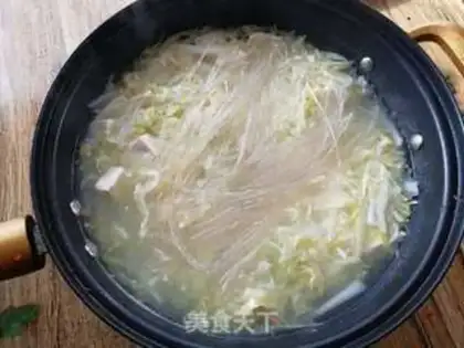 Make Tofu fan soup step 5
