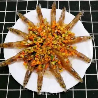 Make Garlic fan steamed shrimp step 8