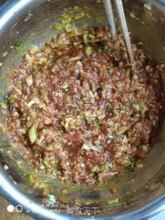 Make Watermelon leather pork buns step 3