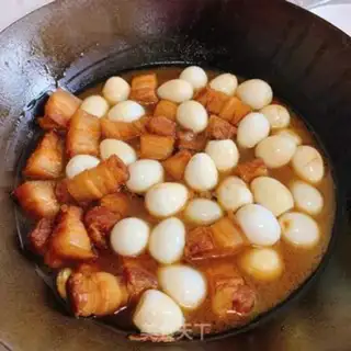 Make Quail egg red pork step 8