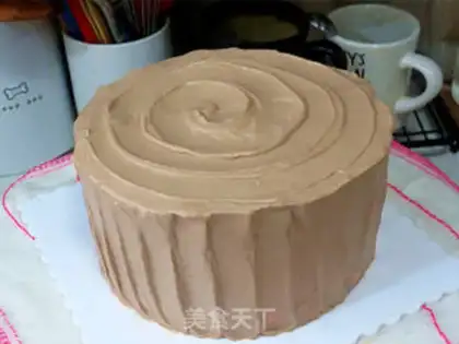 Make Chocolate cream birthday cake step 22