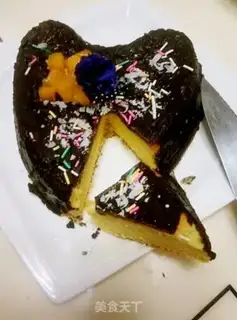Make Chocolate-fresh heart cake step 21