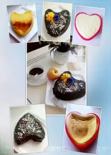 Make Chocolate-fresh heart cake step 22