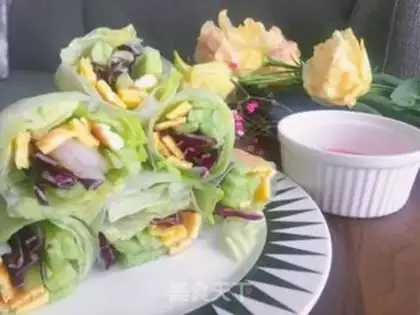 Make Spring rolls step 8
