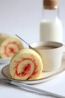 Make Red velvet thaw cake rolls step 22