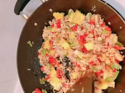 Make Pineapple rice step 11