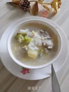 Make Porridge of apples and blue flowers step 10