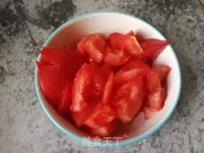 Make Tomato bean noodle step 2