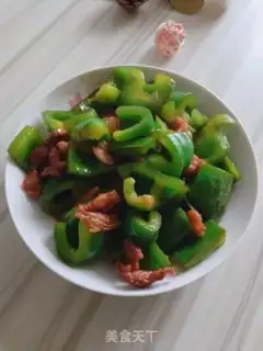 Make The lantern peppers are fried with meat step 6