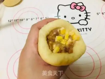 Make Meat pine corn buns step 5