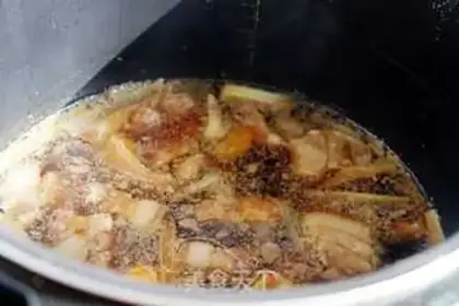 Make Pressure cooker red meat step 6