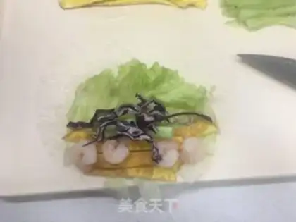 Make Spring rolls step 5