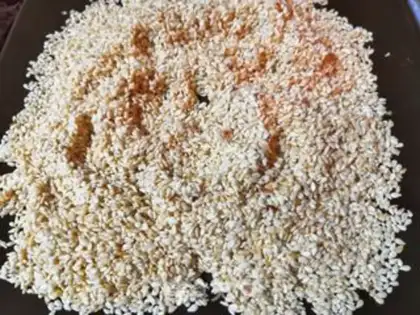 Make Chocolate milk oatmeal step 2
