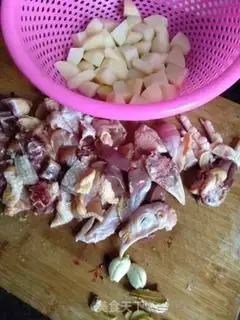 Make Potato chicken step 1