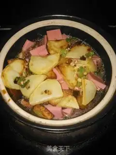 Make A thousand-page tofu ham fan step 11