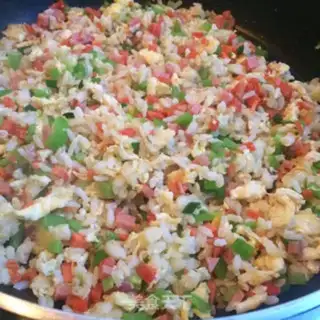 Make Pepper egg fried rice step 7