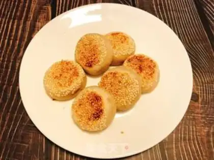 Make A rice sesame cake step 7