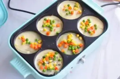 Make Leafseed vegetable pancakes step 4