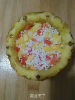 Make Pineapple fruit rice step 5