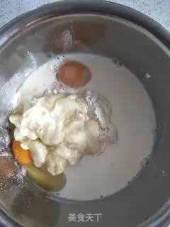 Make Banana milk eggcake step 2