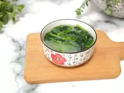 Make Fan spinach soup step 5