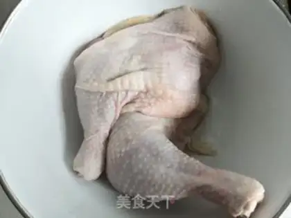 Make Chicken leg and red mushroom step 1