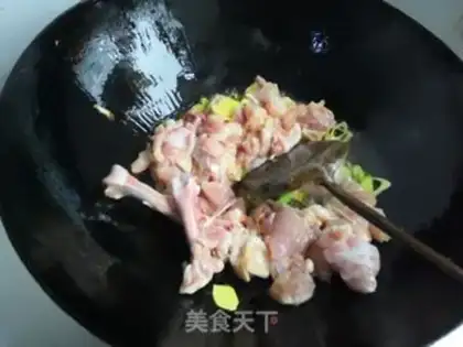 Make Chicken leg and red mushroom step 3