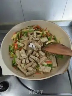 Make Tofu fried celery step 10
