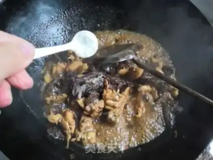 Make Chicken leg and red mushroom step 8
