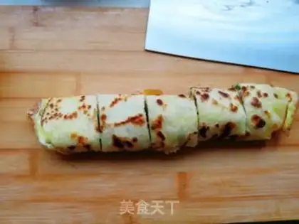Make Autumn egg burrito step 10