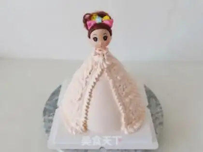 Make Barbie doll cake step 11