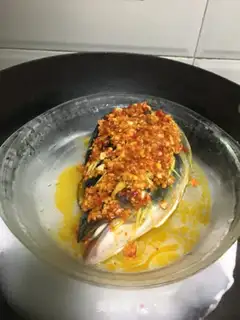 Make Pire chopping fish head noodles step 15