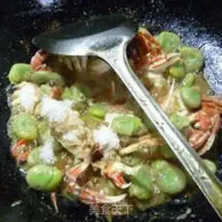 Make Crab fried beans step 8
