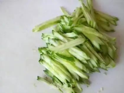 Make cucumber bean peel step 2