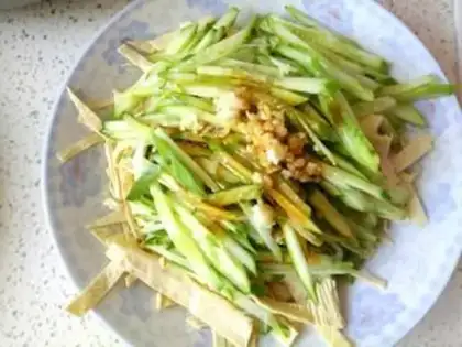 Make cucumber bean peel step 5