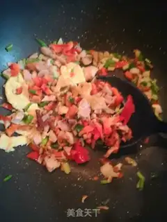 Make Chicken cucumber fried rice step 3