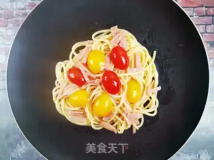 Make Tomato ham pasta step 11