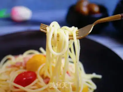 Make Tomato ham pasta step 15