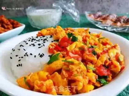 Make Tomato egg cover cooking step 12