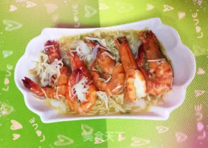Make Garlic mackerel black tiger shrimp step 6