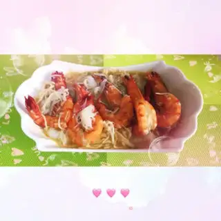 Make Garlic mackerel black tiger shrimp step 7
