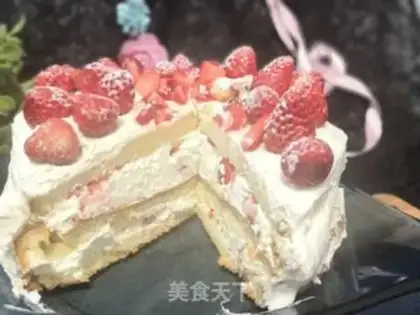 Make Strawberry cream cake step 11