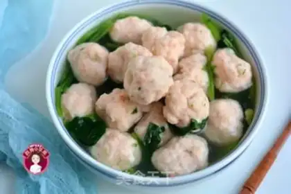 Make Shrimpball spinach soup step 8