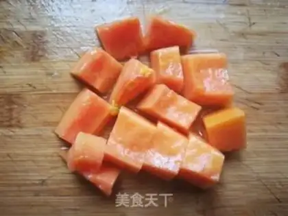Make Pineapple papaya shake step 2